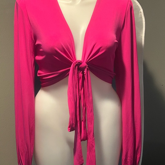 Plus Size - 2 pc Fuchsia Skirt Set - Picture 3 of 4